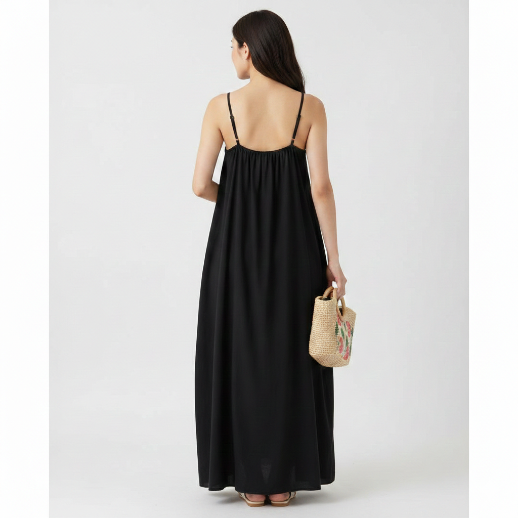 BSB Maxi embroidered dress with straps