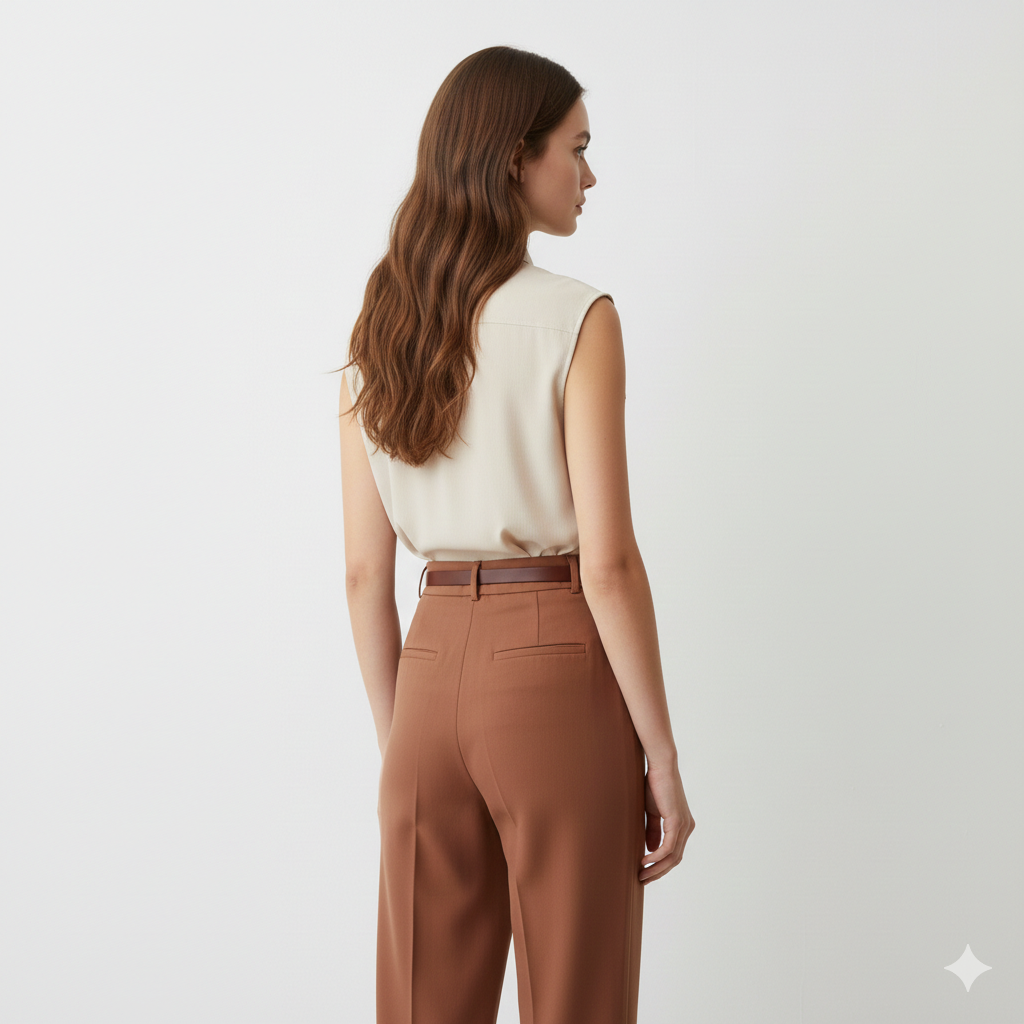 BSB Sleeveless shirt with pleats