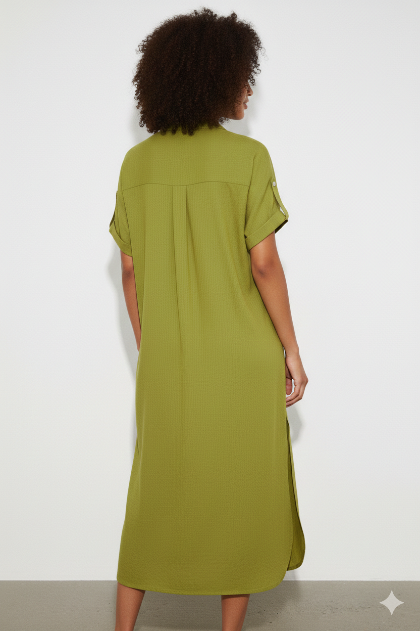 BSB Midi linen chemise dress