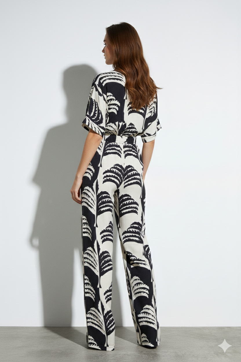 BSB Printed V jumpsuit