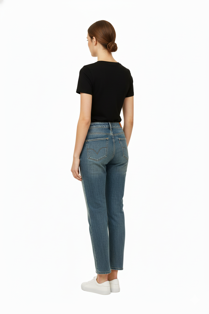 BSB Mia boyfriend jeans bejeweled button closure