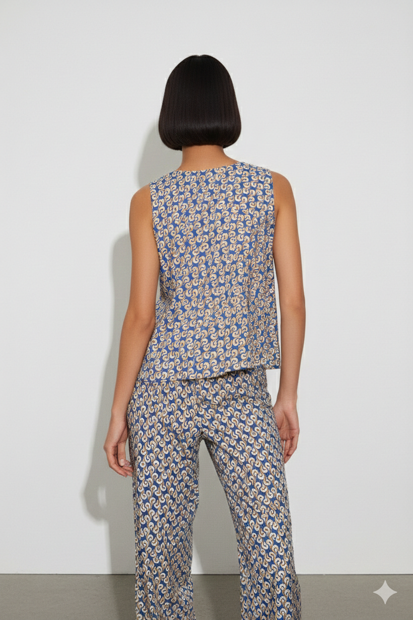 BSB Printed sleeveless blouse
