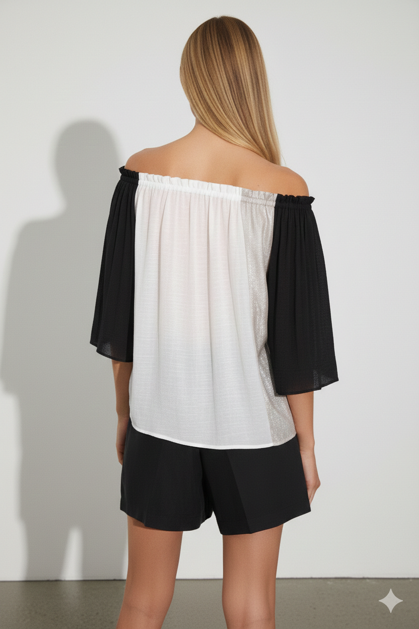 BSB Off-shoulders blouse with lurex