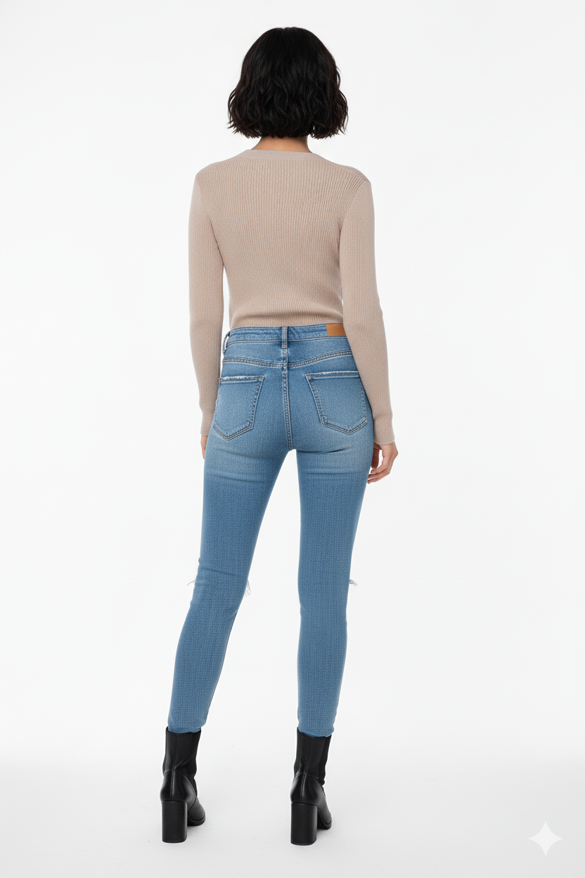 BSB Sweater with long sleeves V neckline