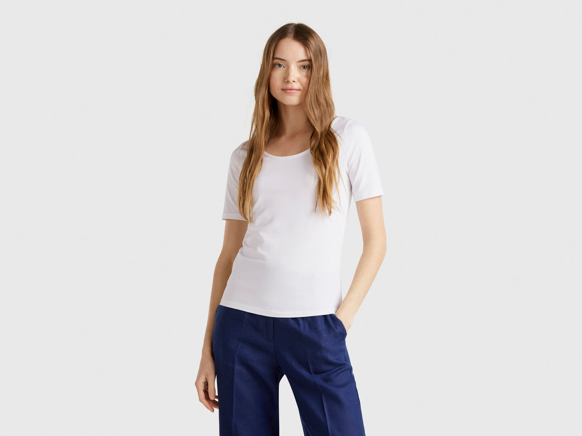 Benetton Slim Fit Reversible T-Shirt