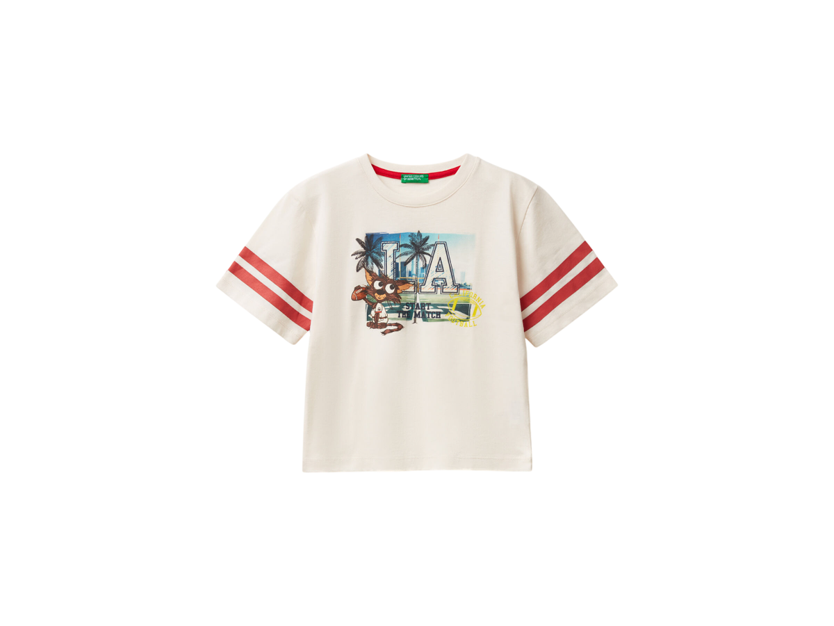 Benetton Oversized Fit T-Shirt With Photographic Print