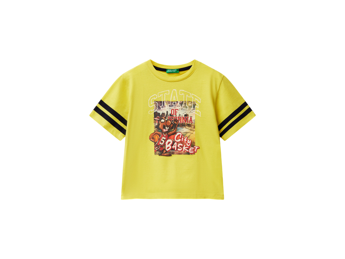 Benetton Oversized Fit T-Shirt With Photographic Print