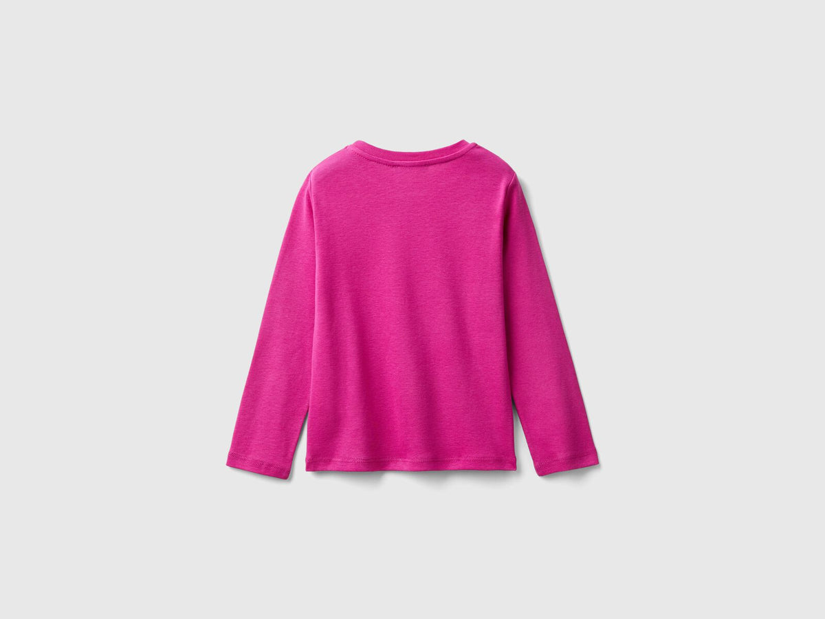 Benetton Long Sleeve Crew Neck T-Shirt