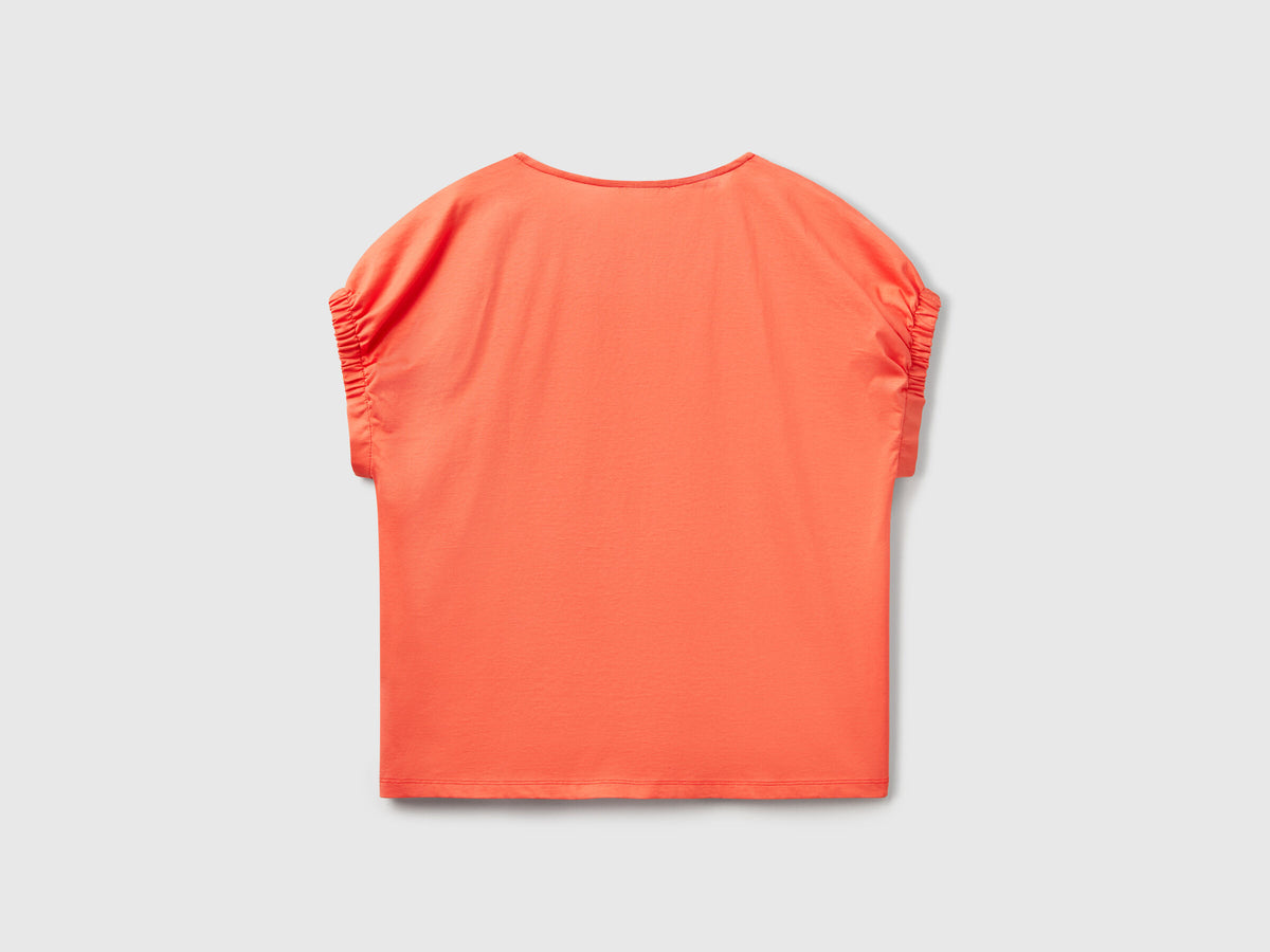 Benetton T-Shirt With Knot And Cut-Out