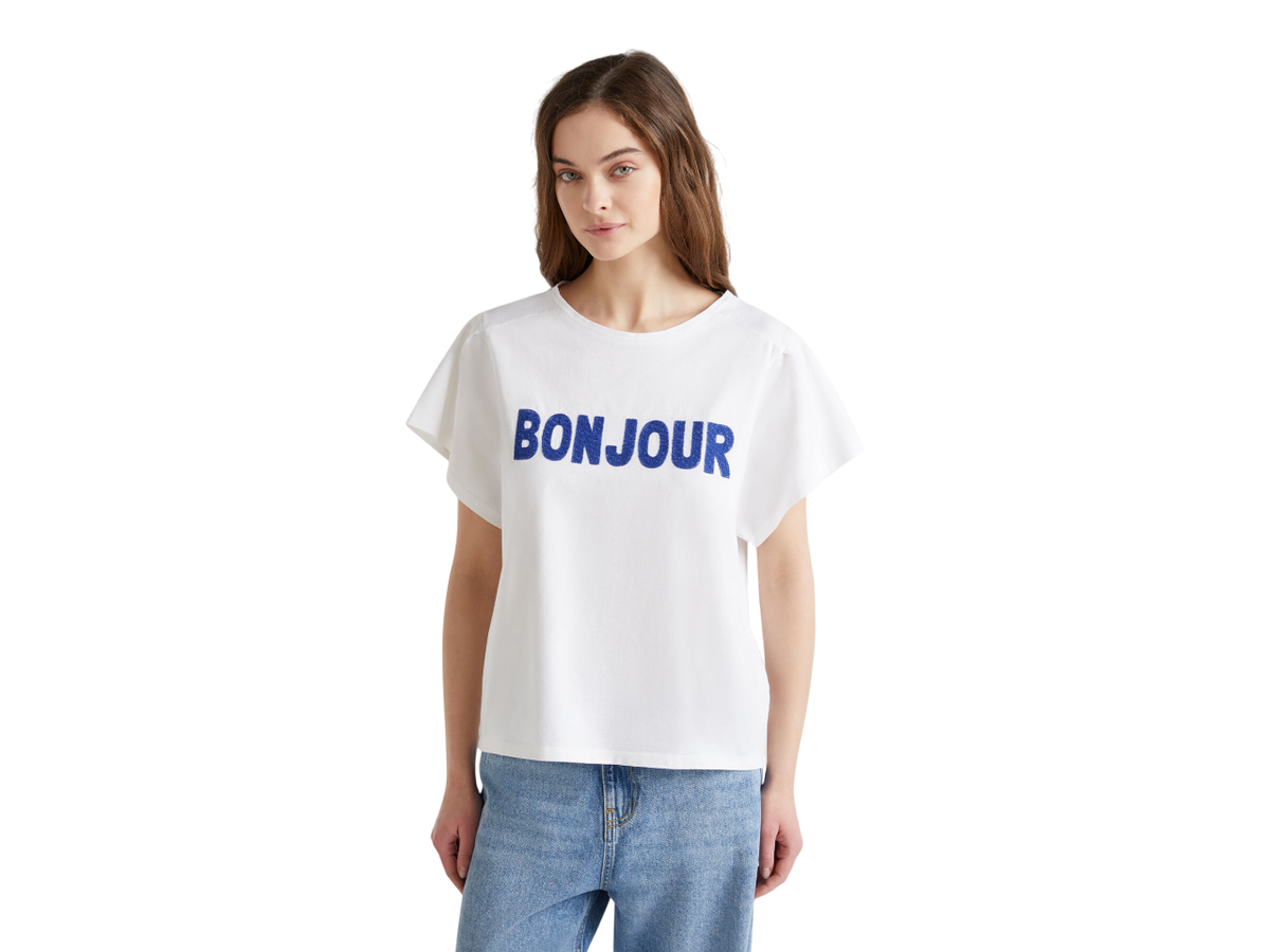 Benetton T-Shirt With Embroidery