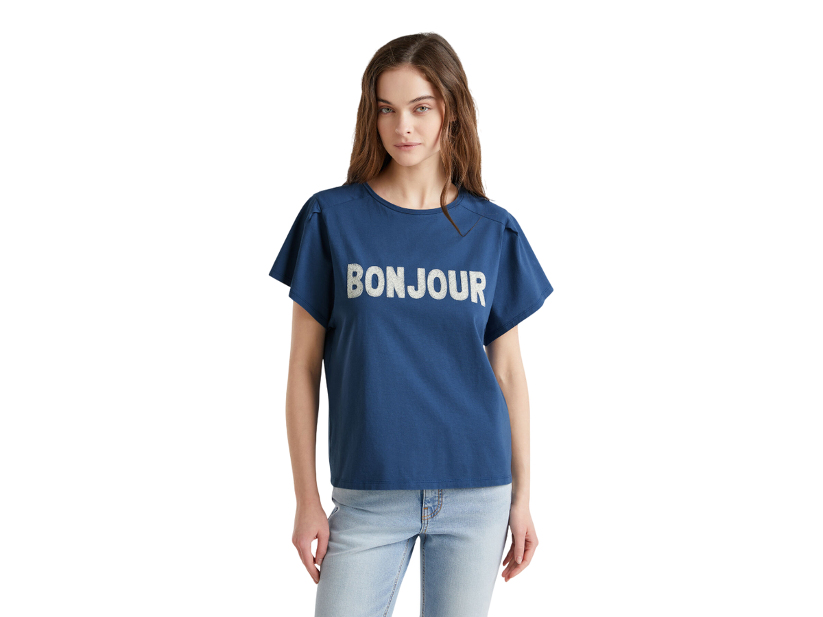 Benetton T-Shirt With Embroidery