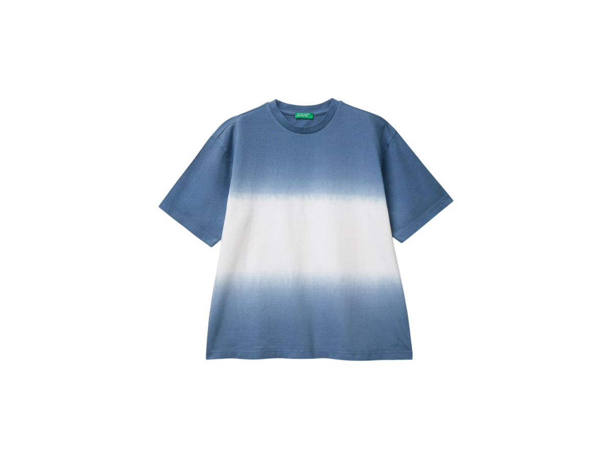 Benetton Oversized Fit Dip-Dye T-Shirt