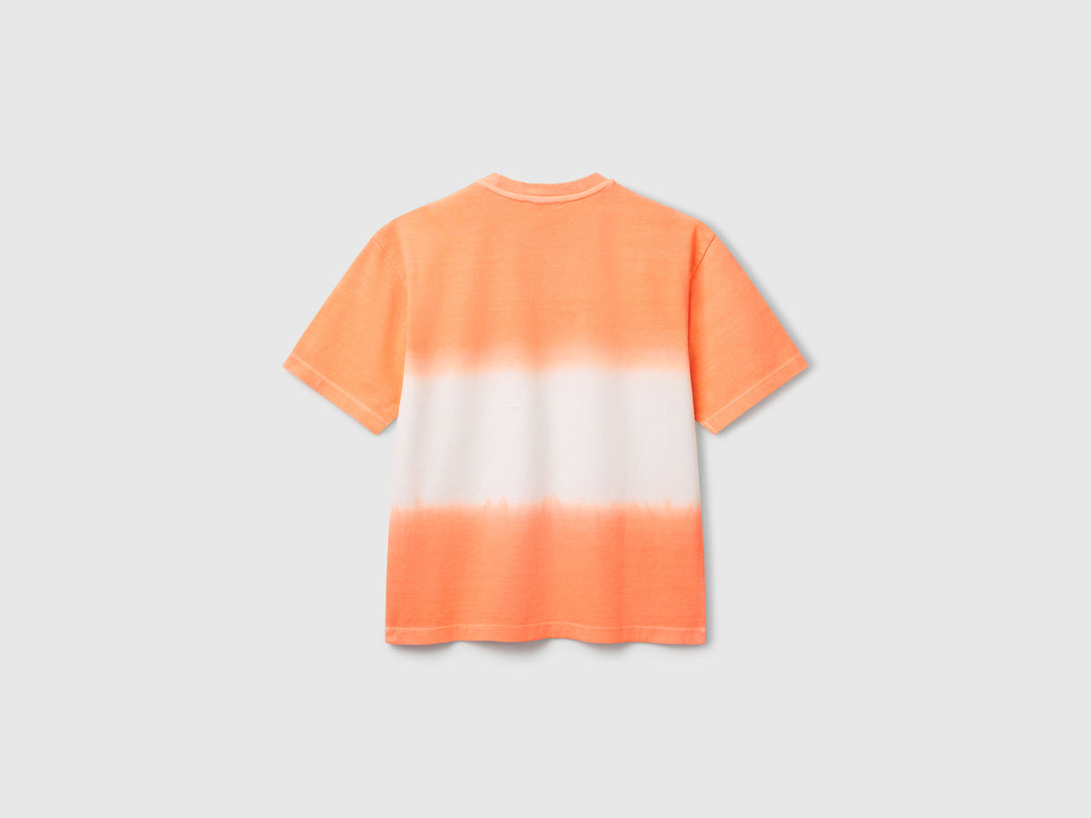 Benetton Oversized Fit Dip-Dye T-Shirt