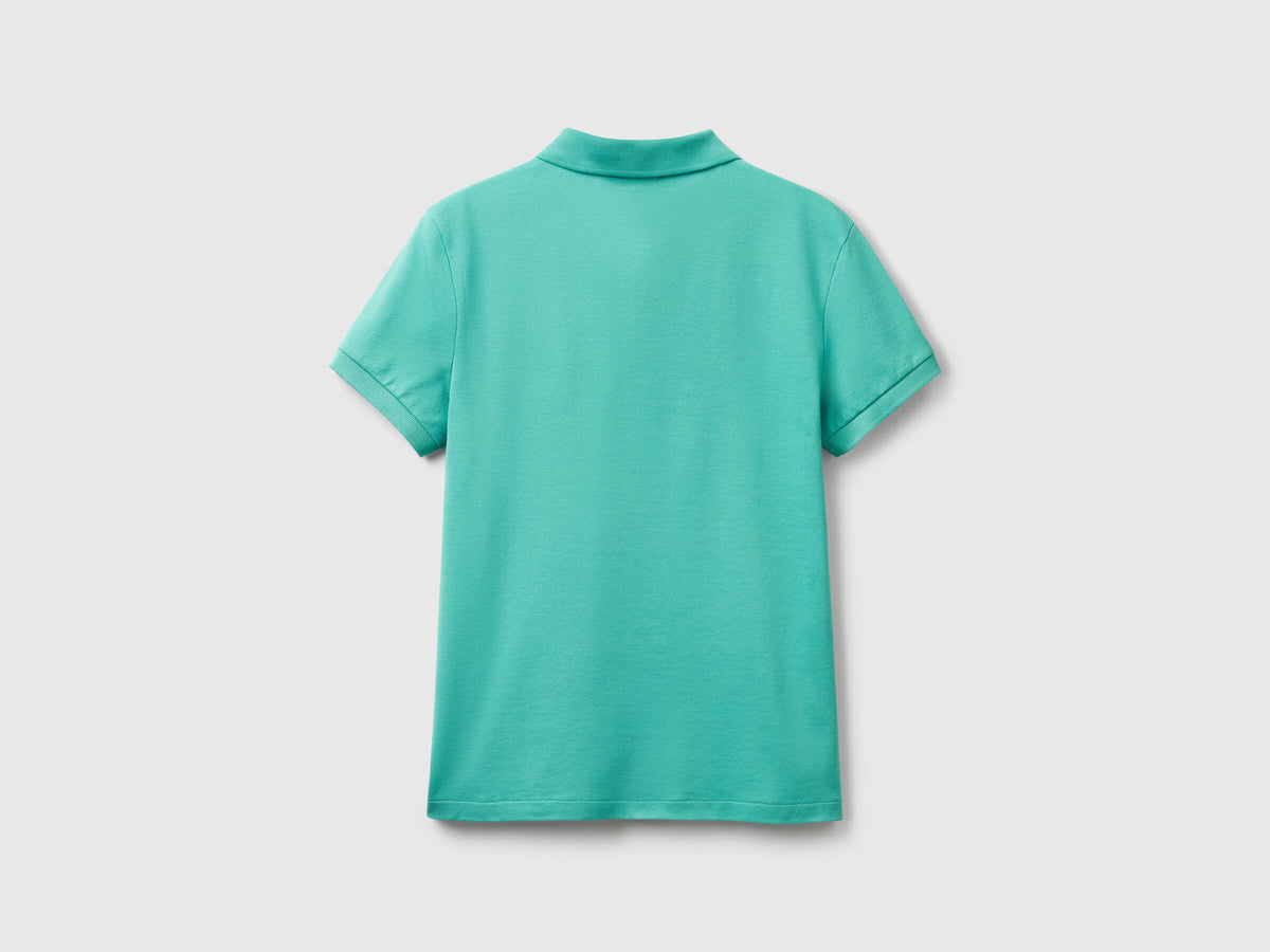 Benetton Slim Fit Polo In Stretch