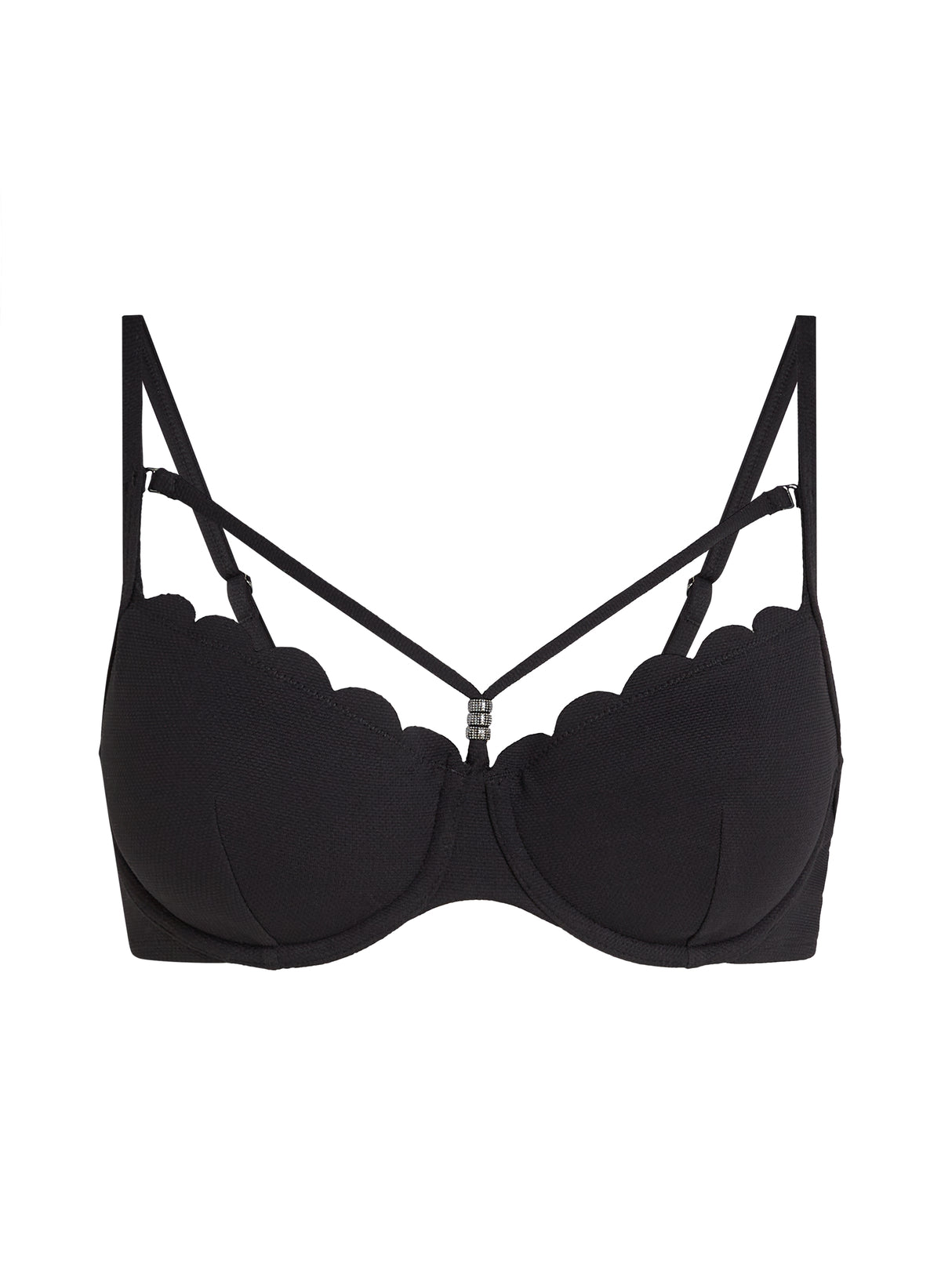 HUNKEMÖLLER Scallop Padded Underwired Bikini Top