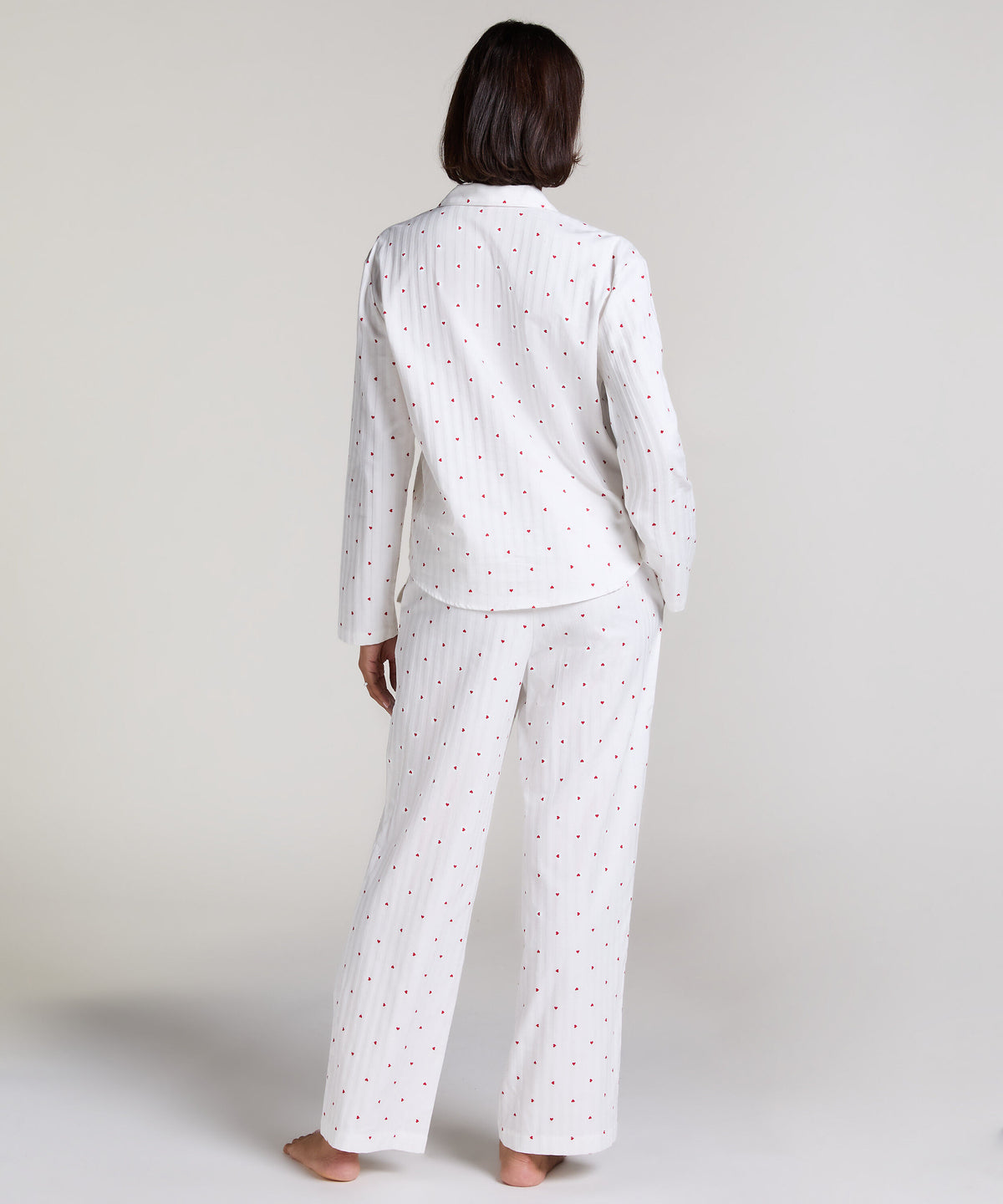 HUNKEMÖLLER Heart Jacquard Cotton Pajama Shirt