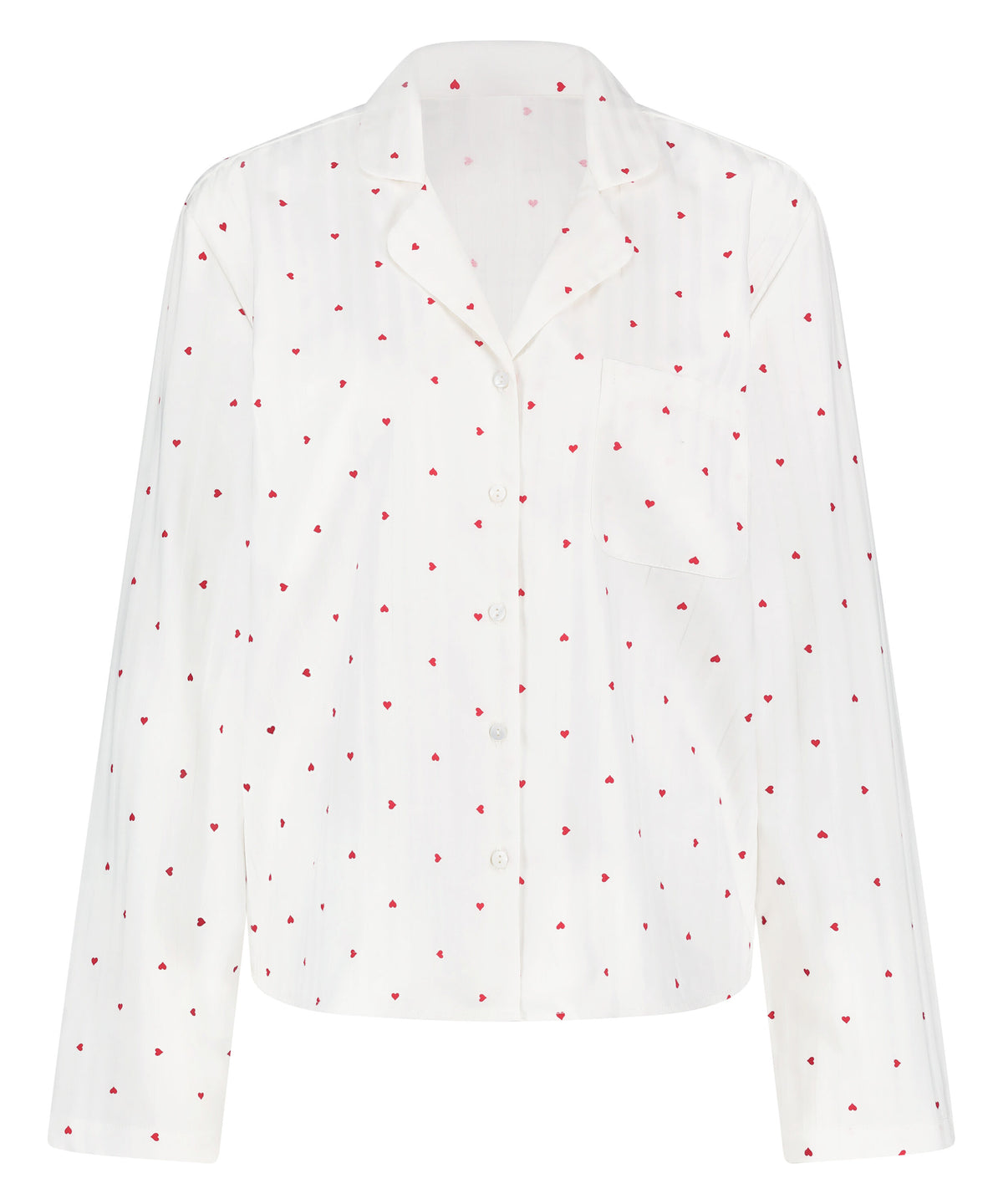 HUNKEMÖLLER Heart Jacquard Cotton Pajama Shirt