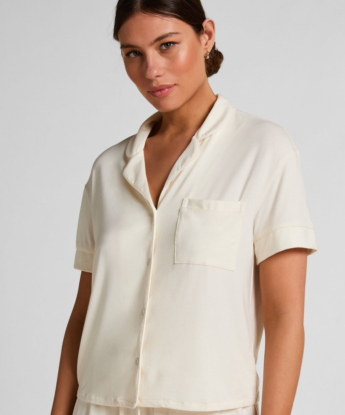 HUNKEMÖLLER Essential Short-Sleeve Jersey Pajama Shirt