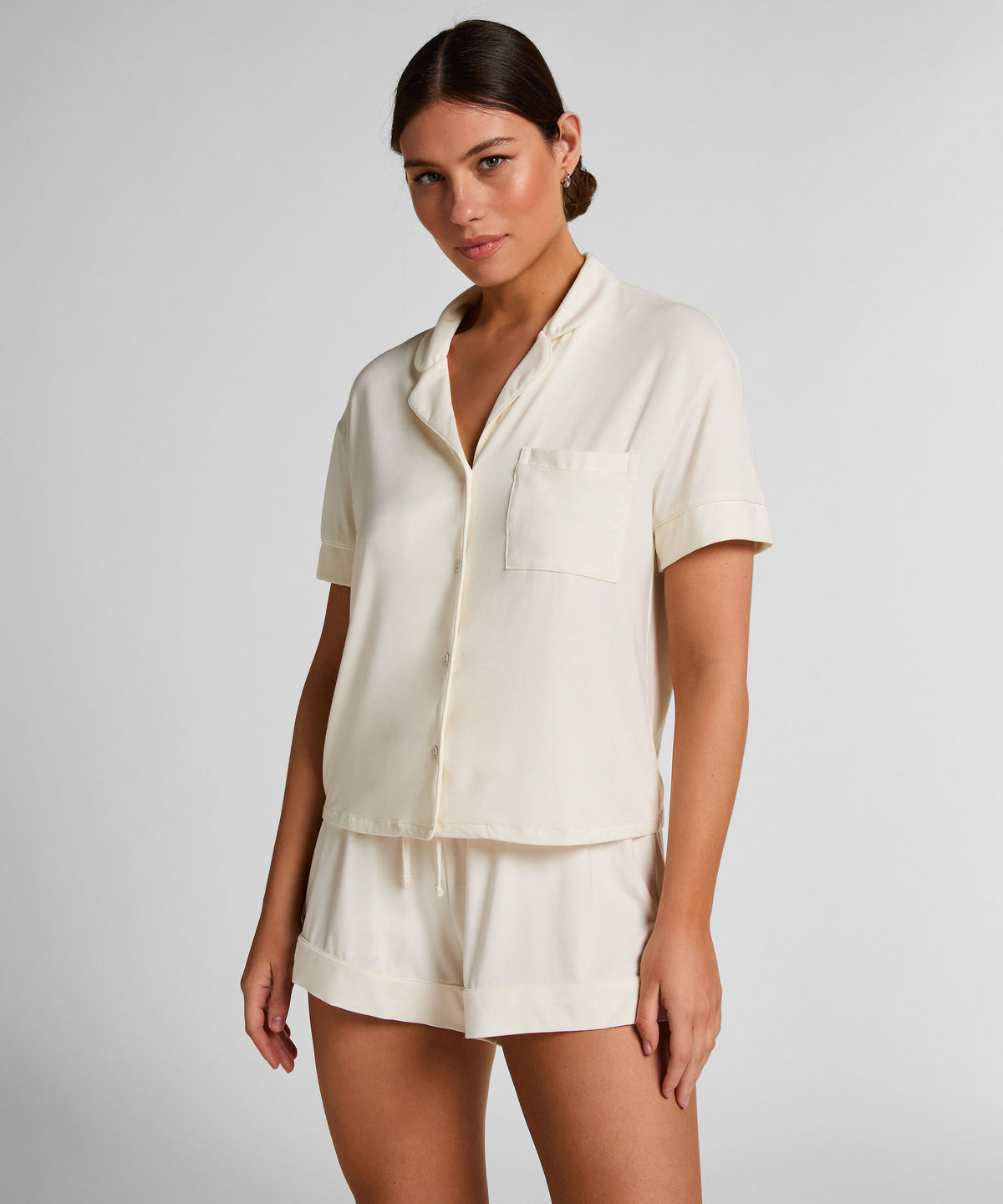 HUNKEMÖLLER Essential Short-Sleeve Jersey Pajama Shirt