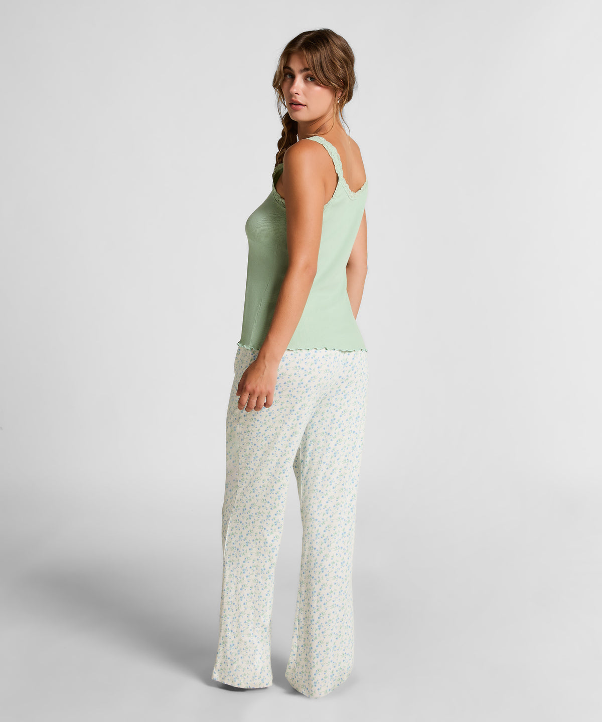 HUNKEMÖLLER Singlet Rib Jersey Lace