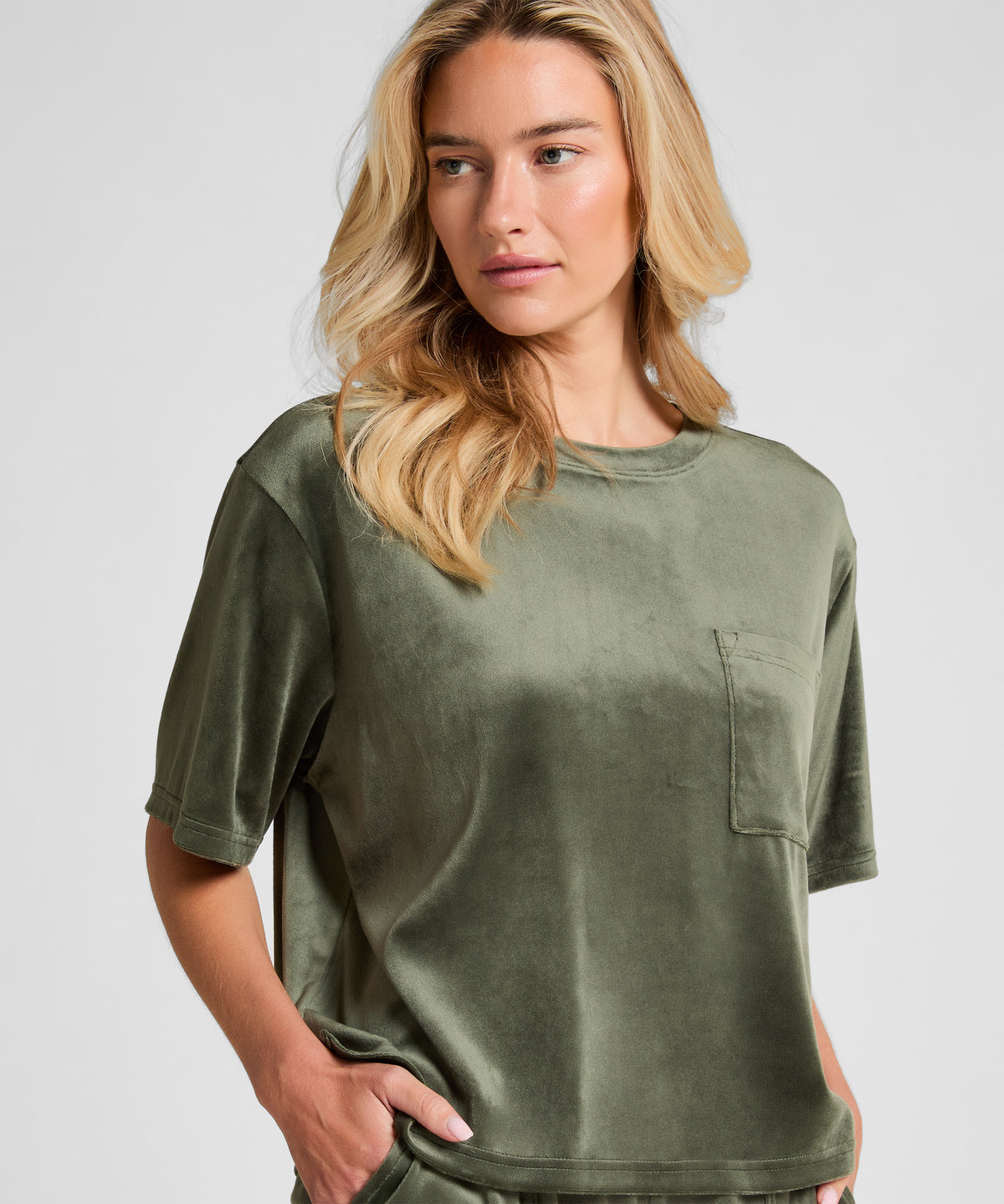 HUNKEMÖLLER Top Velours Pocket