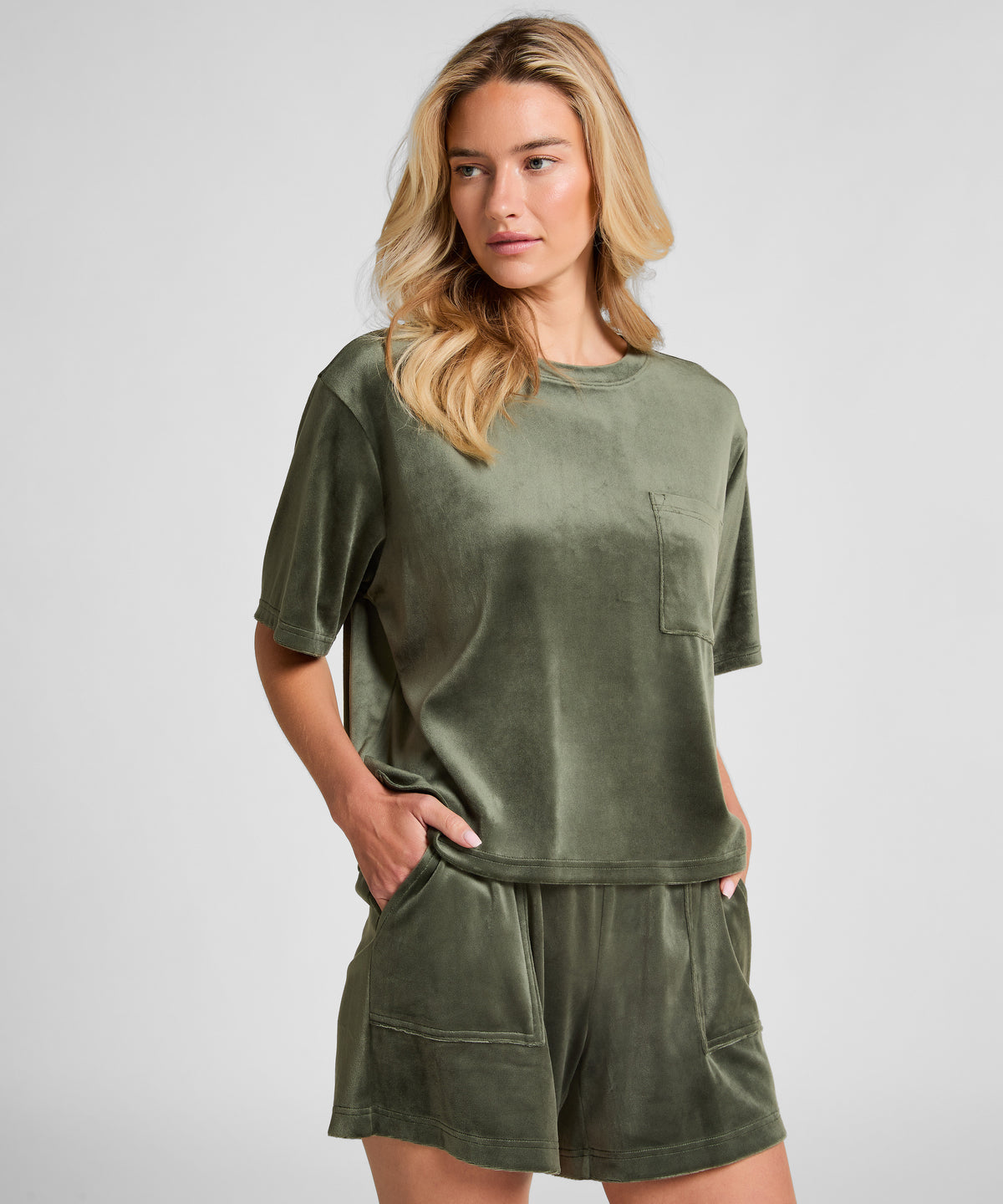 HUNKEMÖLLER Top Velours Pocket