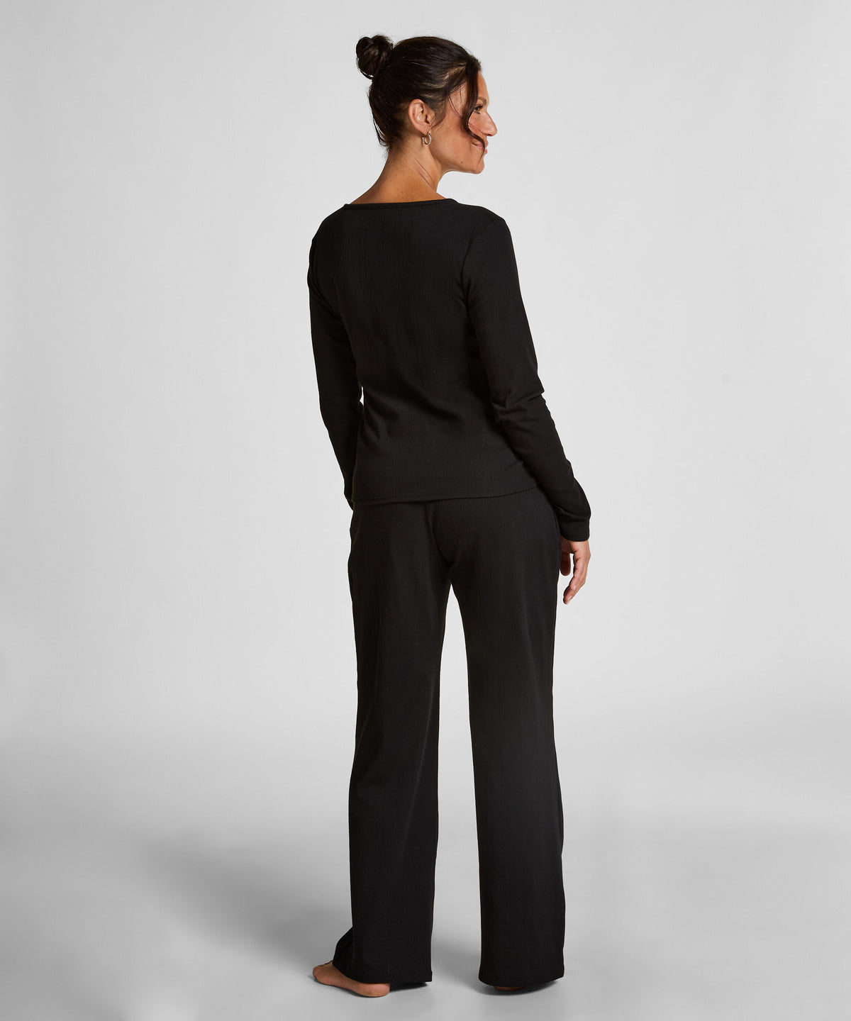 HUNKEMÖLLER Ribbed Modal Long-Sleeve Henley Top