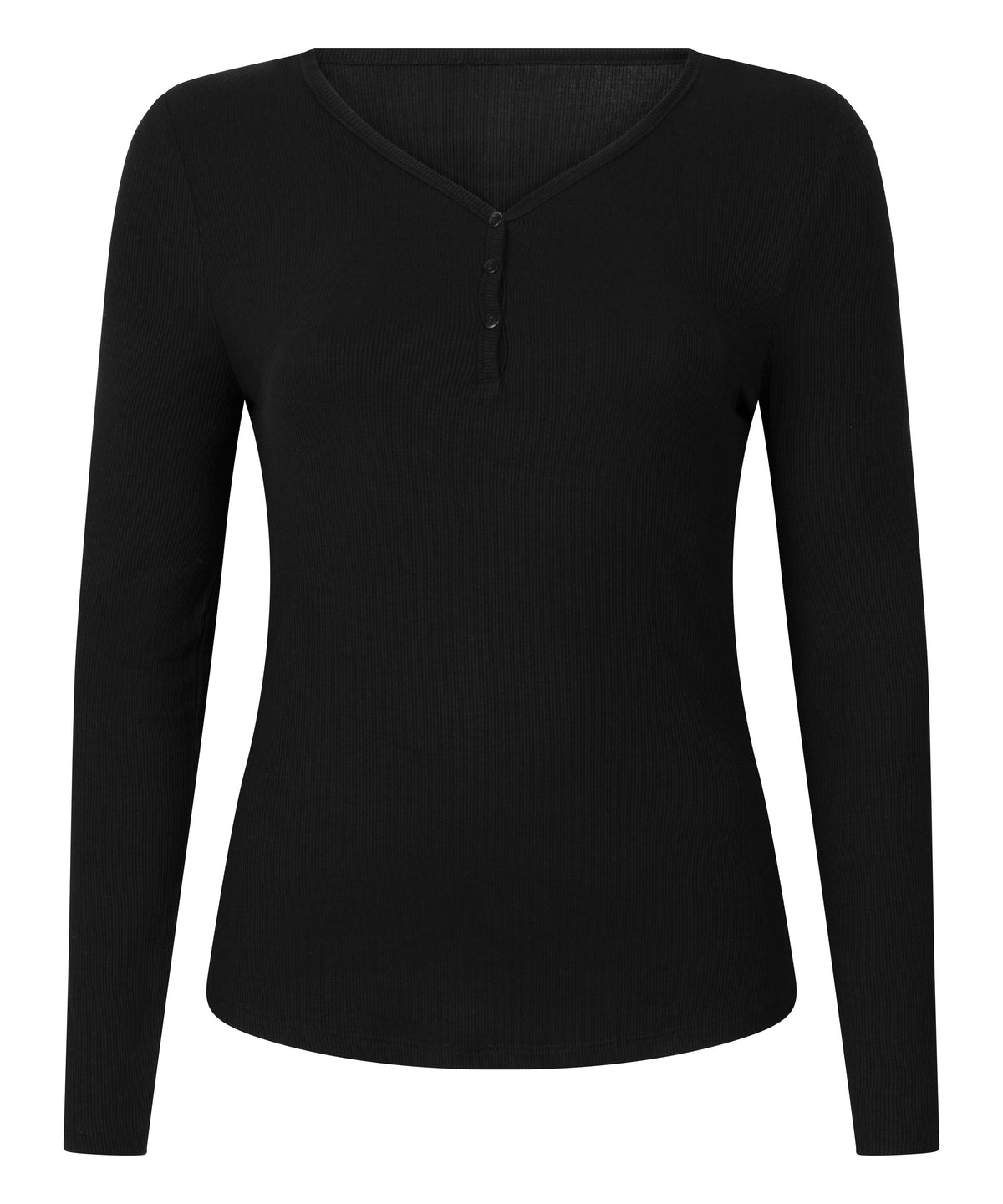 HUNKEMÖLLER Ribbed Modal Long-Sleeve Henley Top