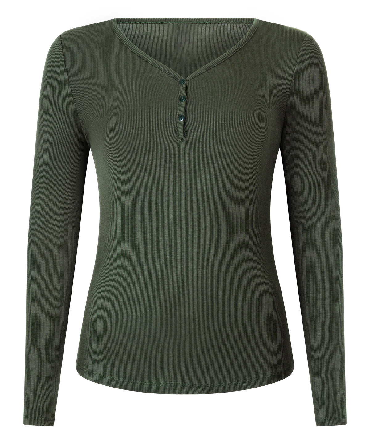 HUNKEMÖLLER Ribbed Modal Long-Sleeve Henley Top