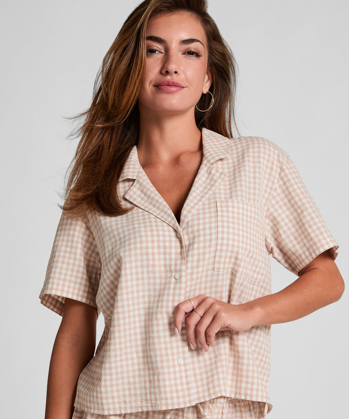 HUNKEMÖLLER Jacket Linen Check