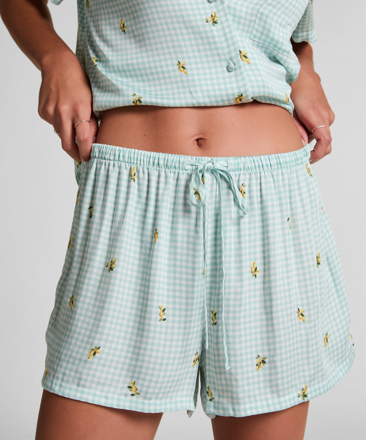 HUNKEMÖLLER Short Viscose Check Print