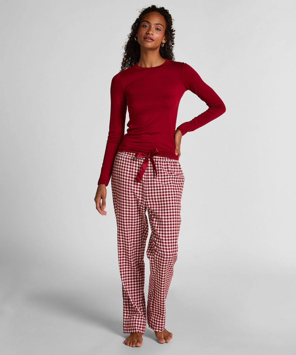 HUNKEMÖLLER Checked Twill Long-Sleeve Pajama Set
