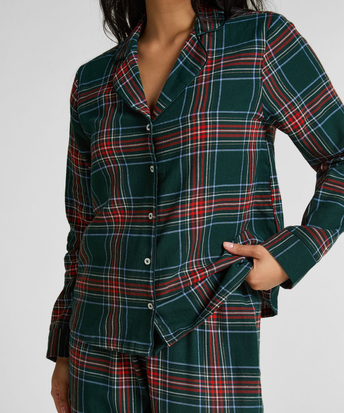 HUNKEMÖLLER Checked Flannel Long-Sleeve Pajama Set
