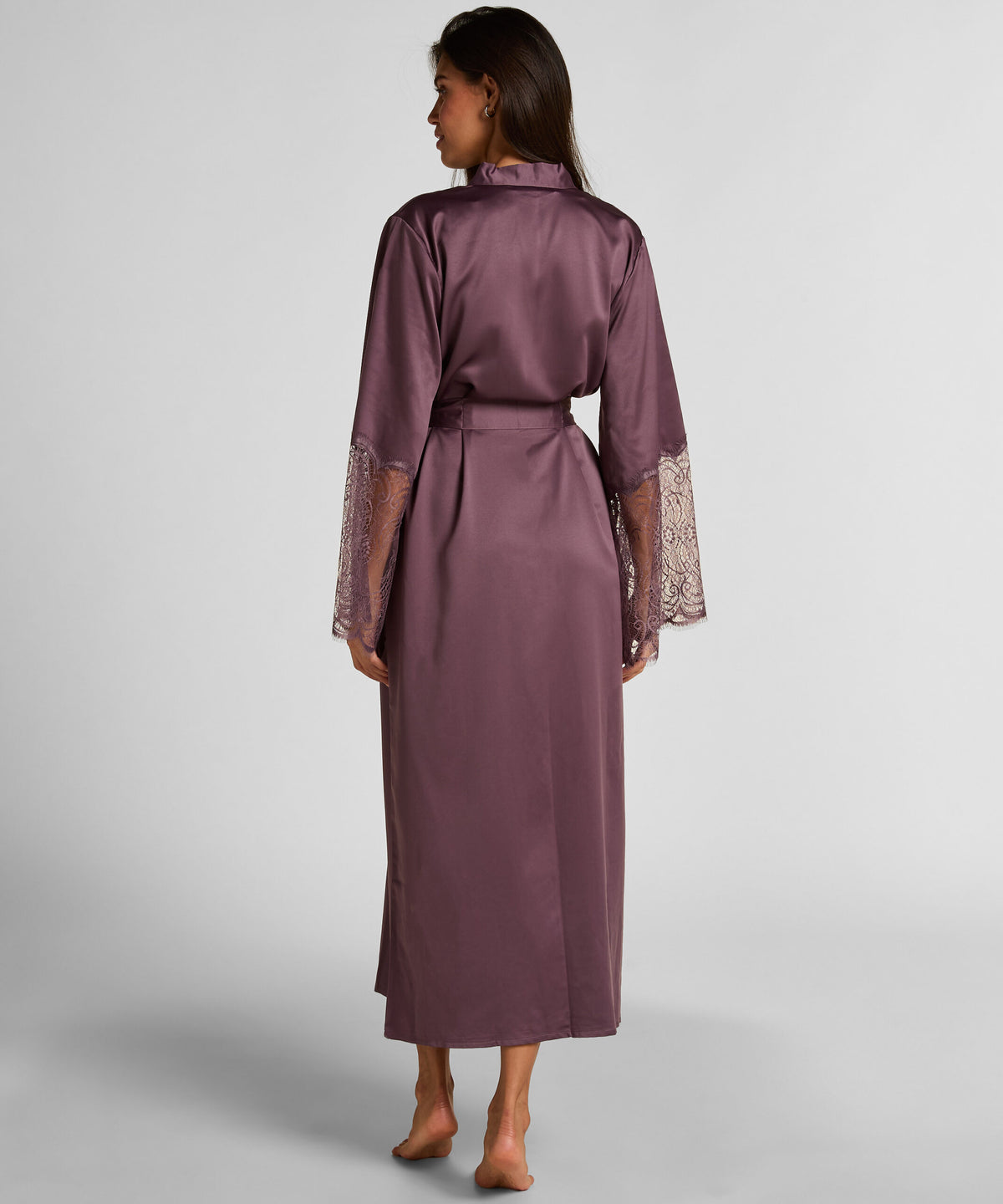 HUNKEMÖLLER KIMONO LONG SATIN LACE