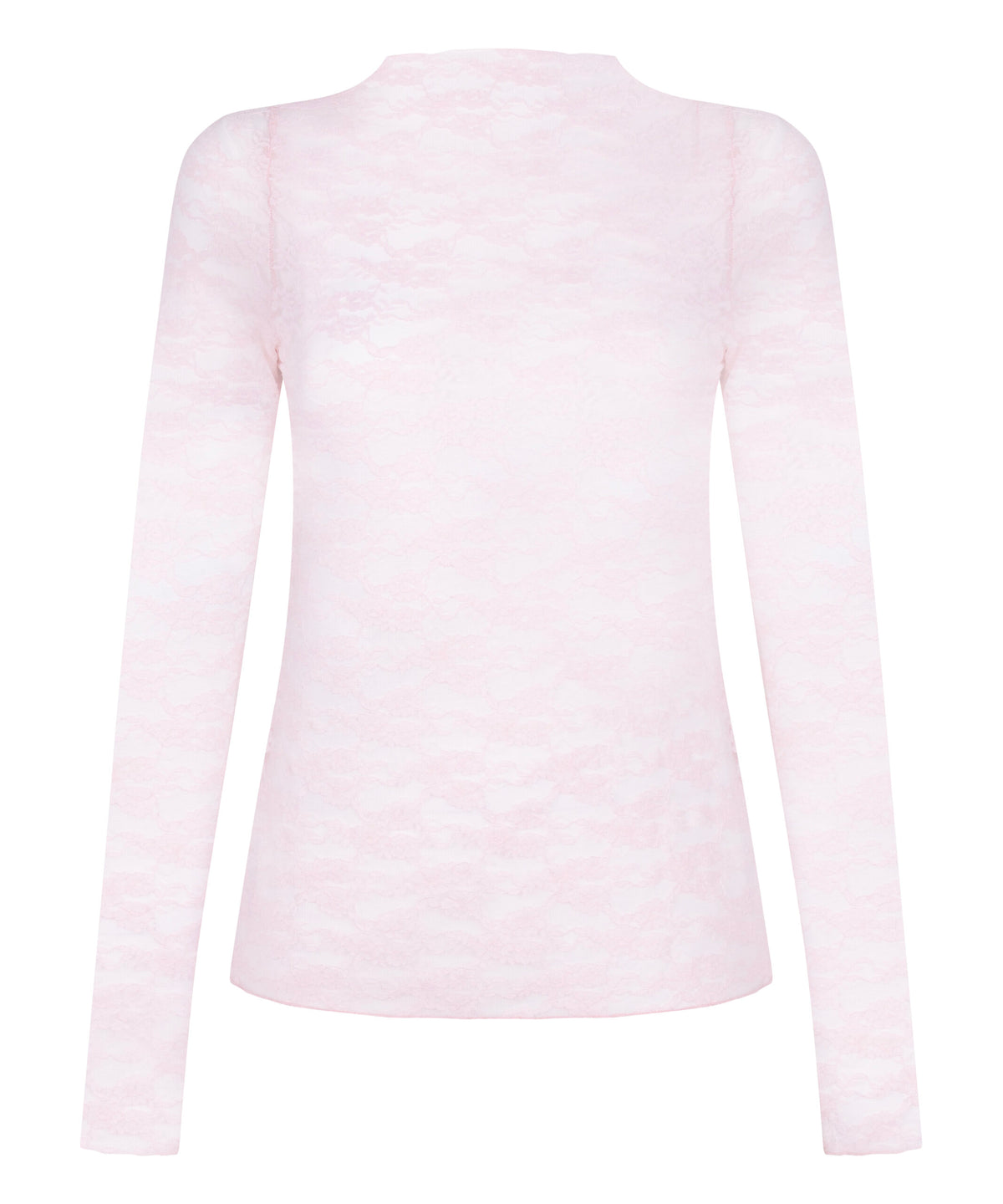 HUNKEMÖLLER TOP LS MOCK NECK ALLOVER LACE