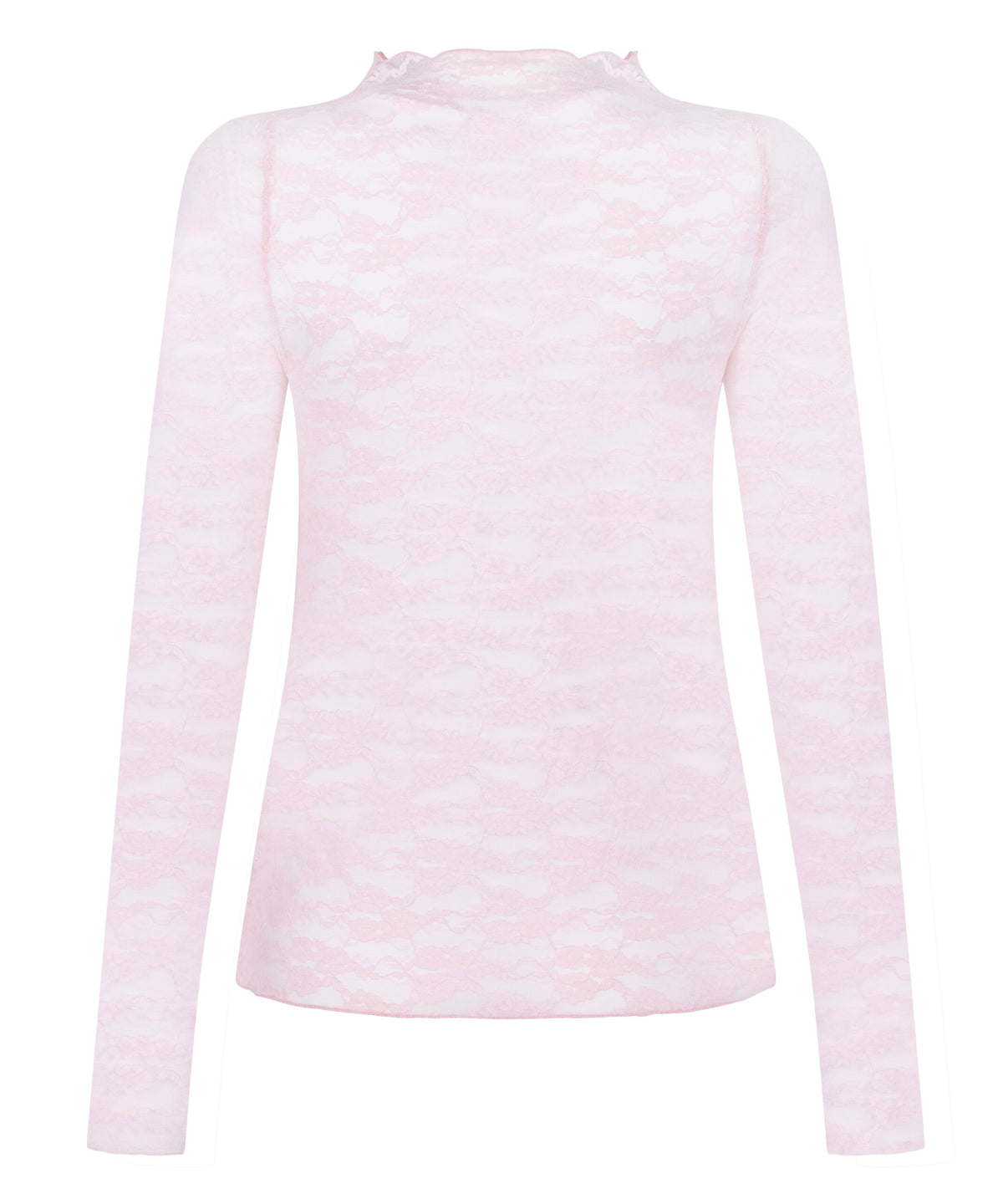 HUNKEMÖLLER TOP LS MOCK NECK ALLOVER LACE