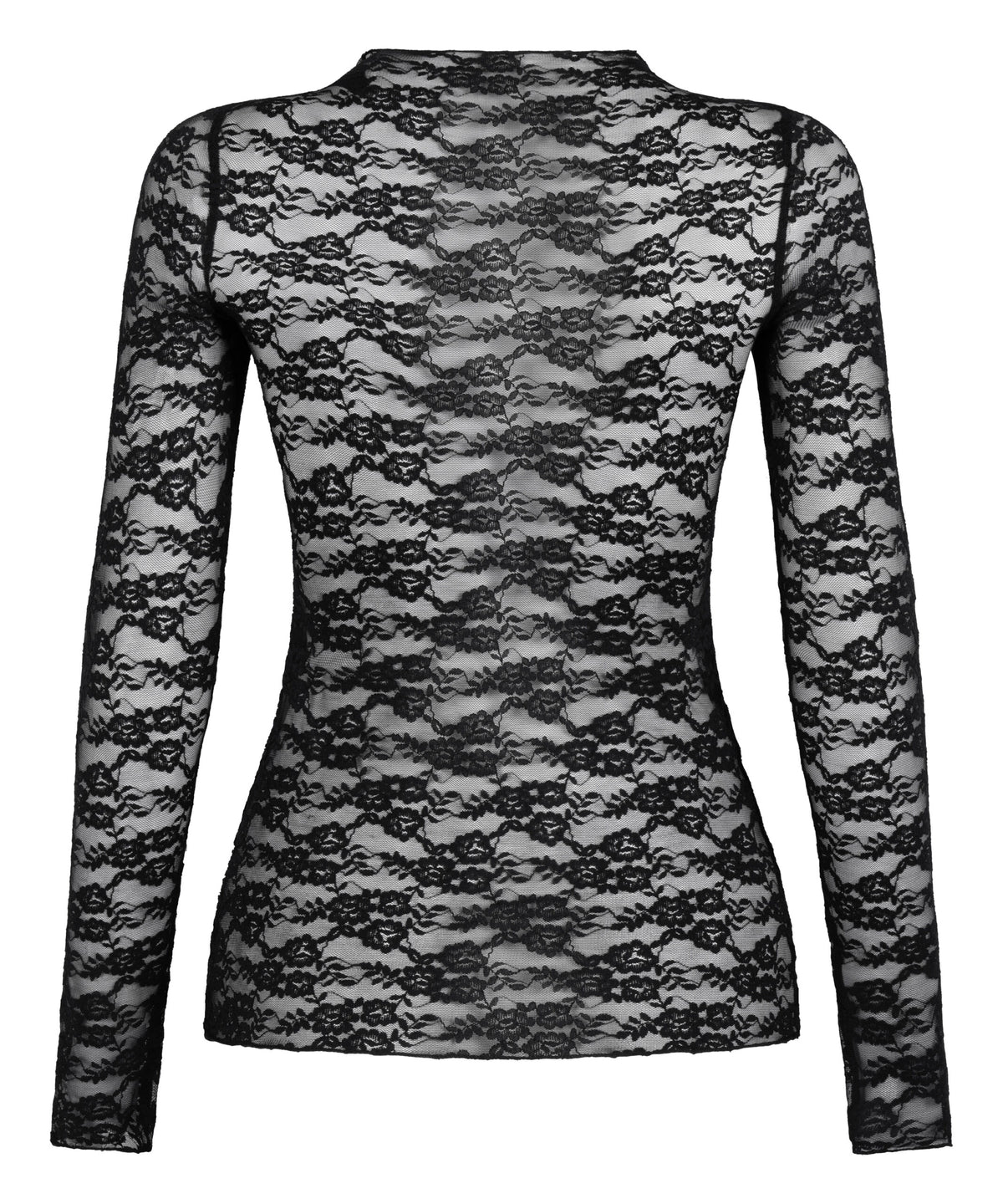 HUNKEMÖLLER TOP LS MOCK NECK ALLOVER LACE