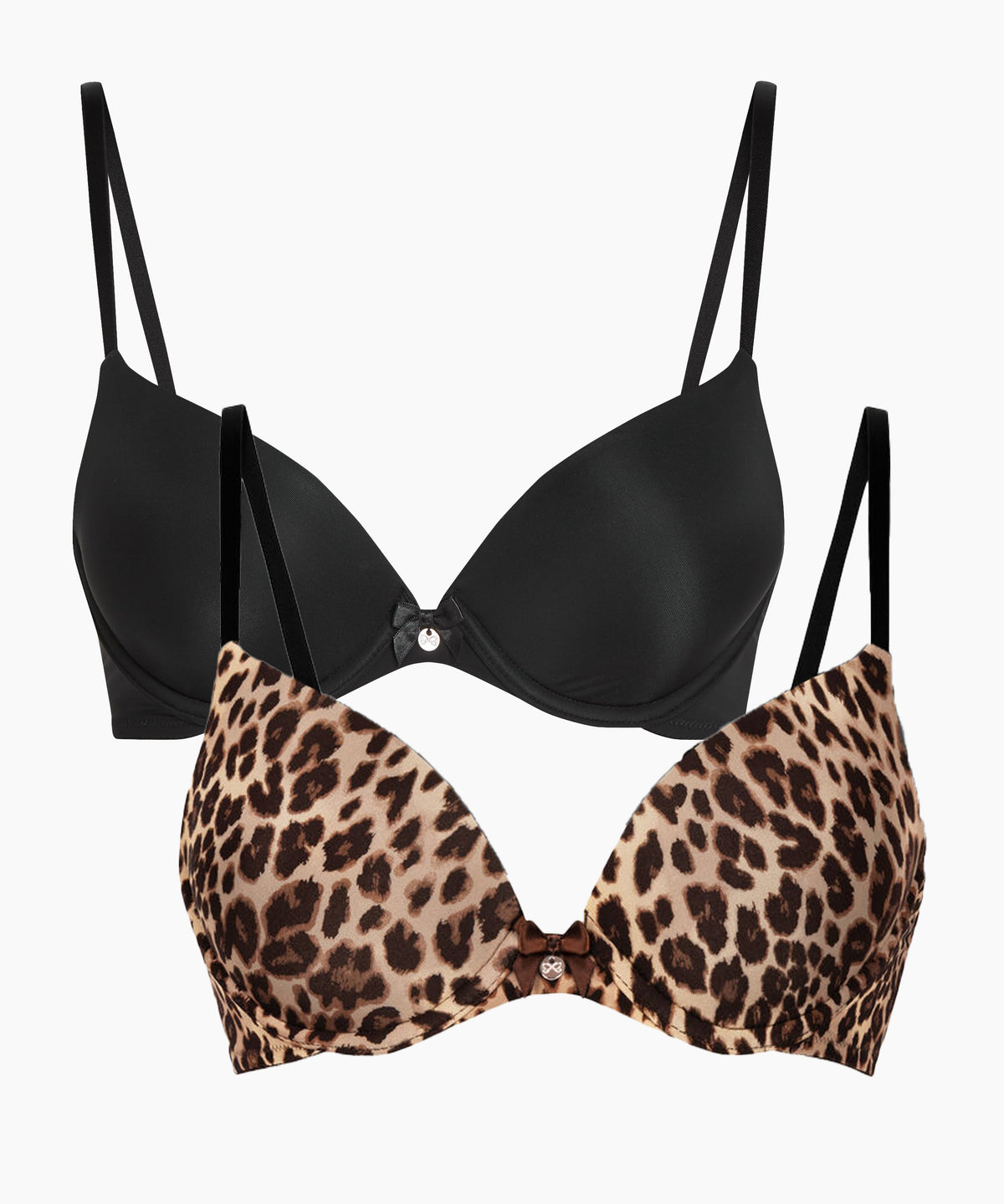 2-Pack Padded Underwired Bra - Black