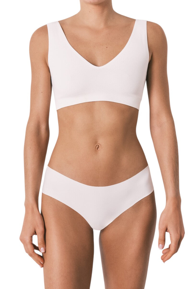 Women Secret Classic clean cut white lace briefs