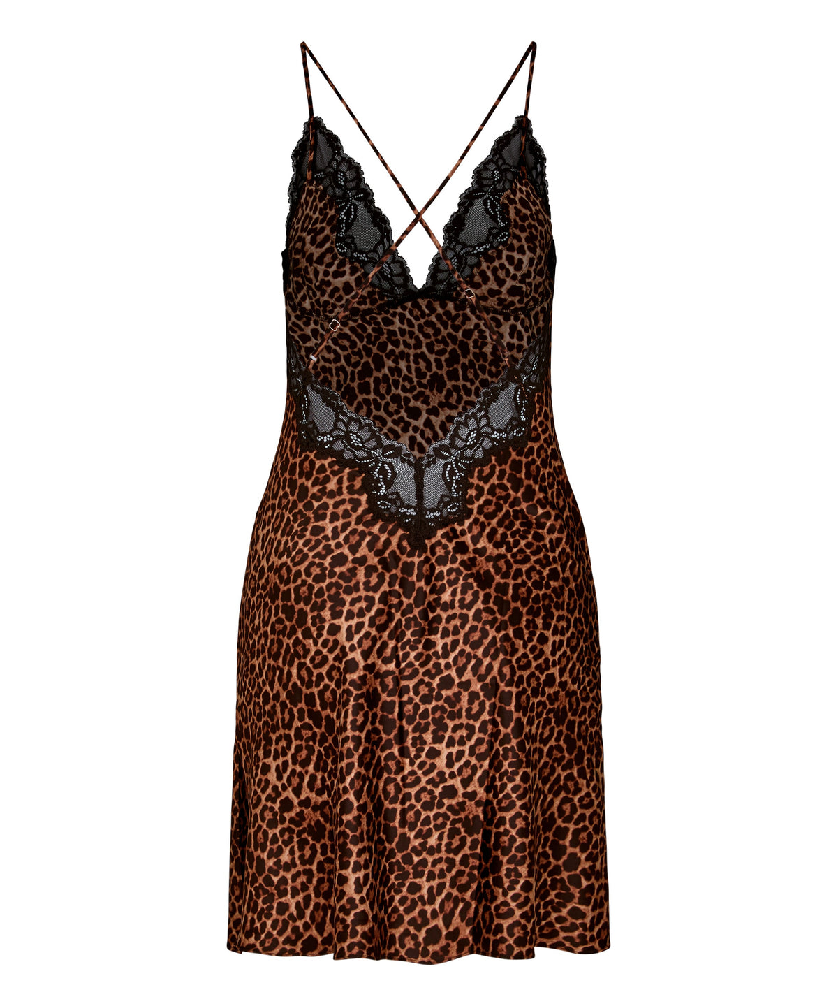 Slipdress Leopard Gabrielle - Black