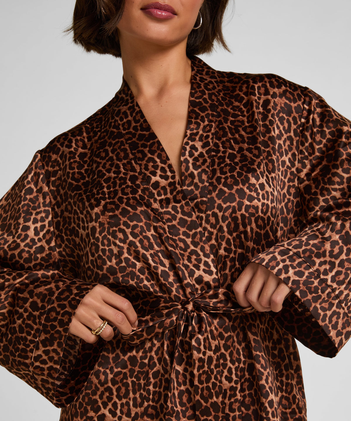 Satin Kimono - Black