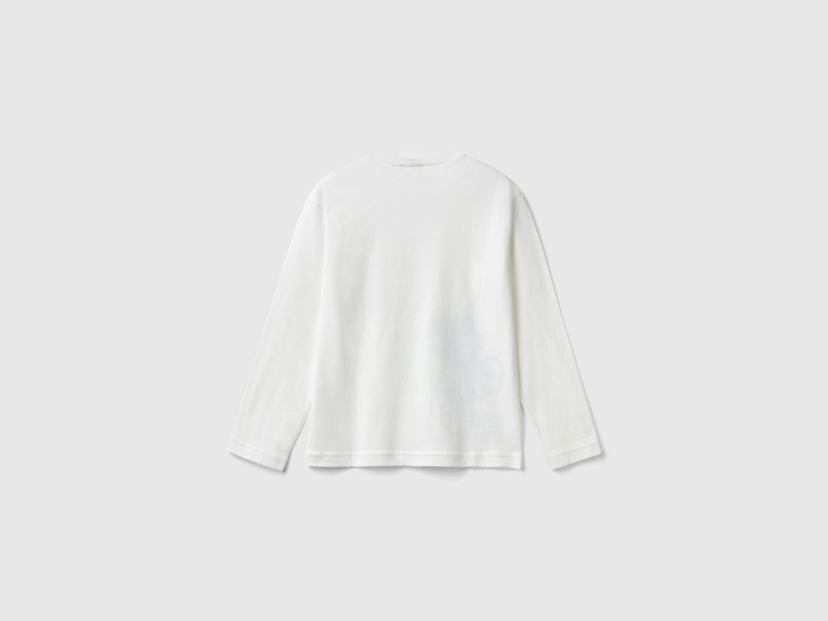 Benetton Printed Long Sleeve T-Shirt