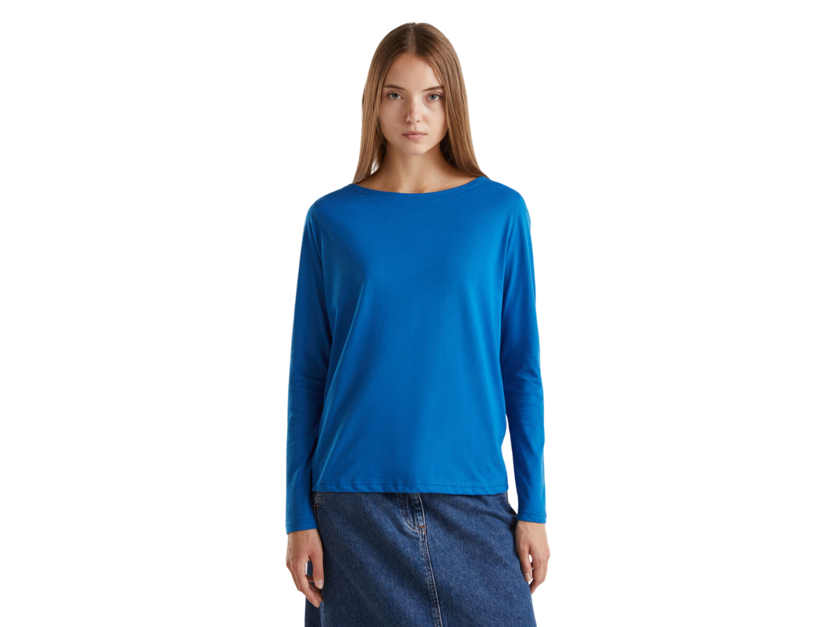 Benetton Boat Neck Long Sleeve T-Shirt
