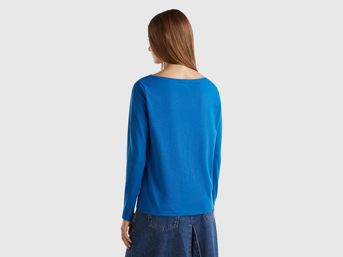 Benetton Boat Neck Long Sleeve T-Shirt