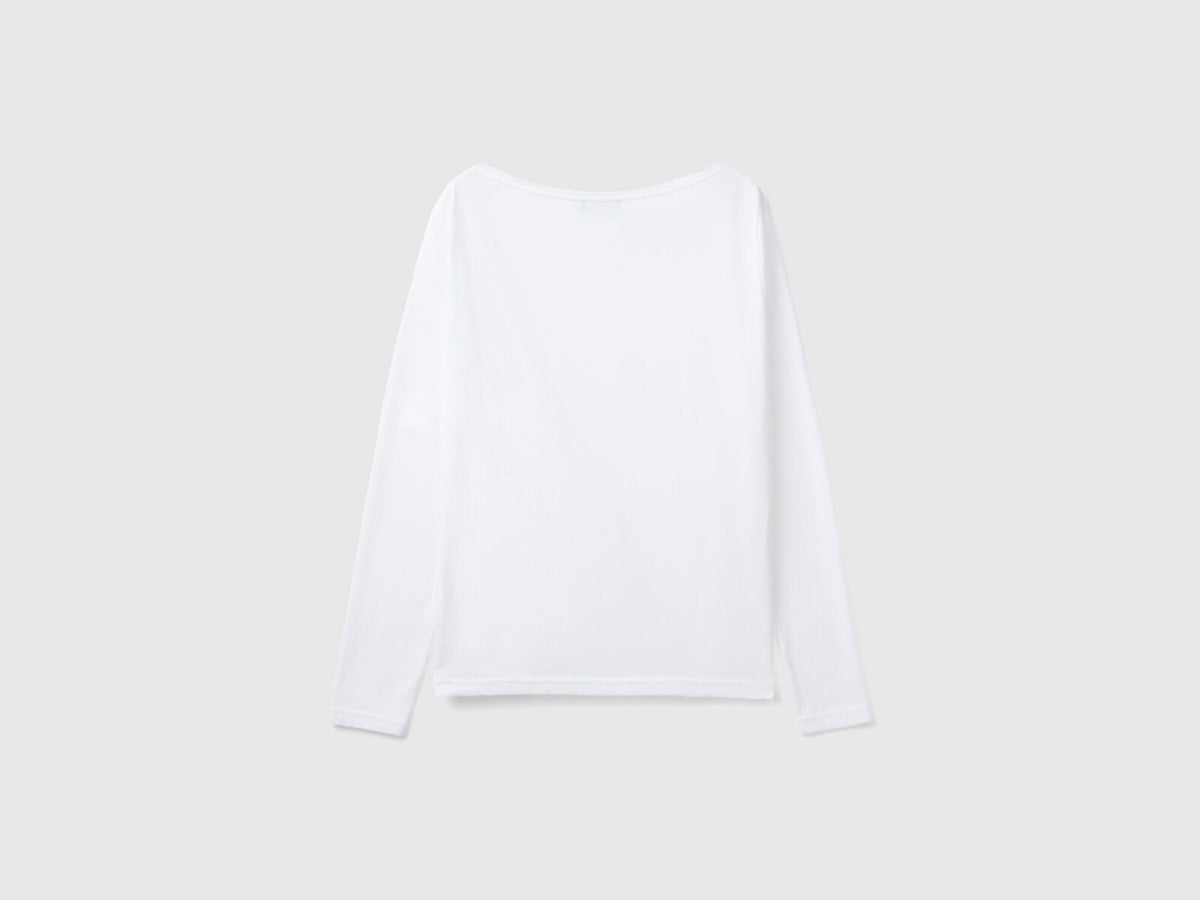 Benetton Boat Neck Long Sleeve T-Shirt