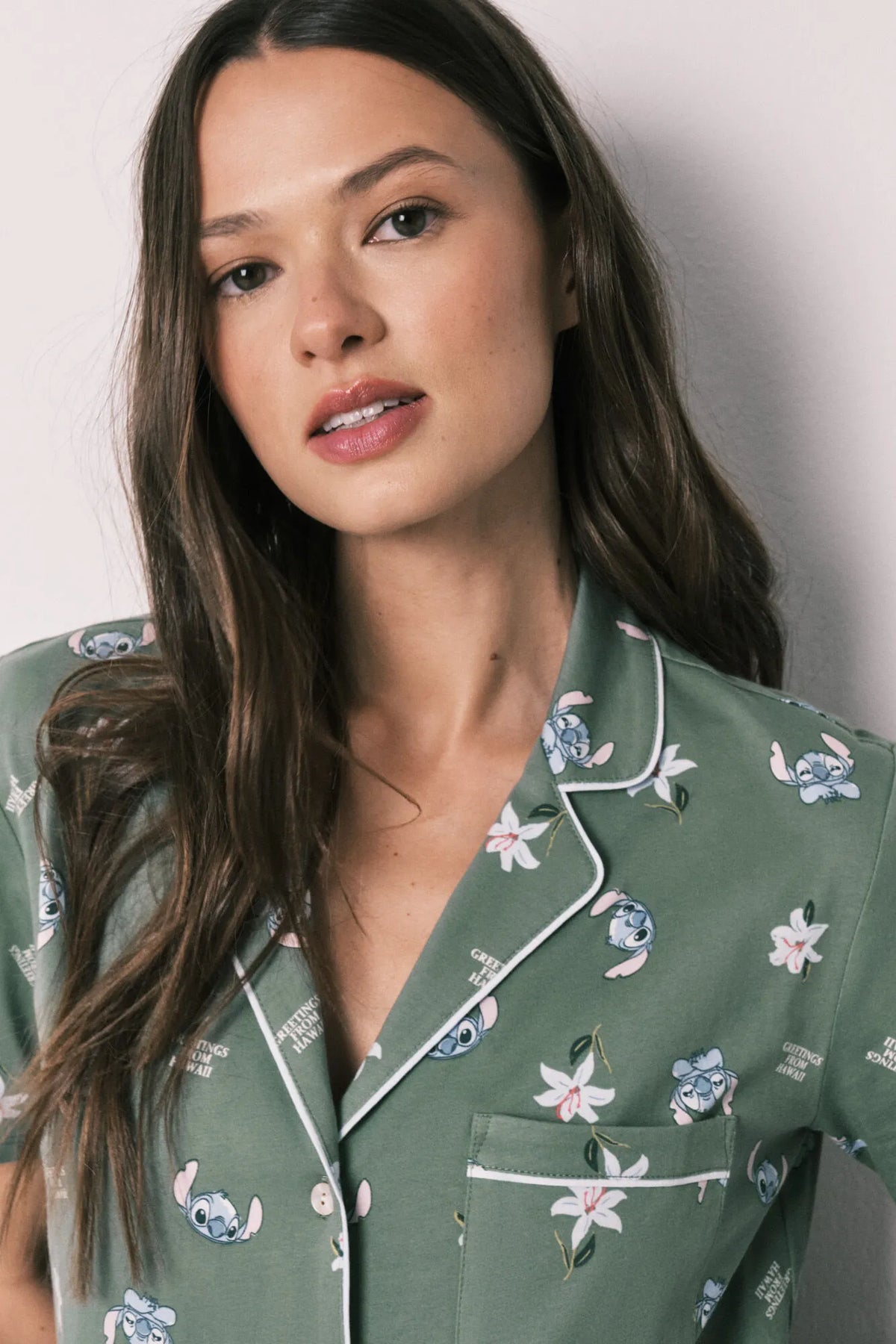 Women Secret Green Capri Stitch Classic Pyjamas