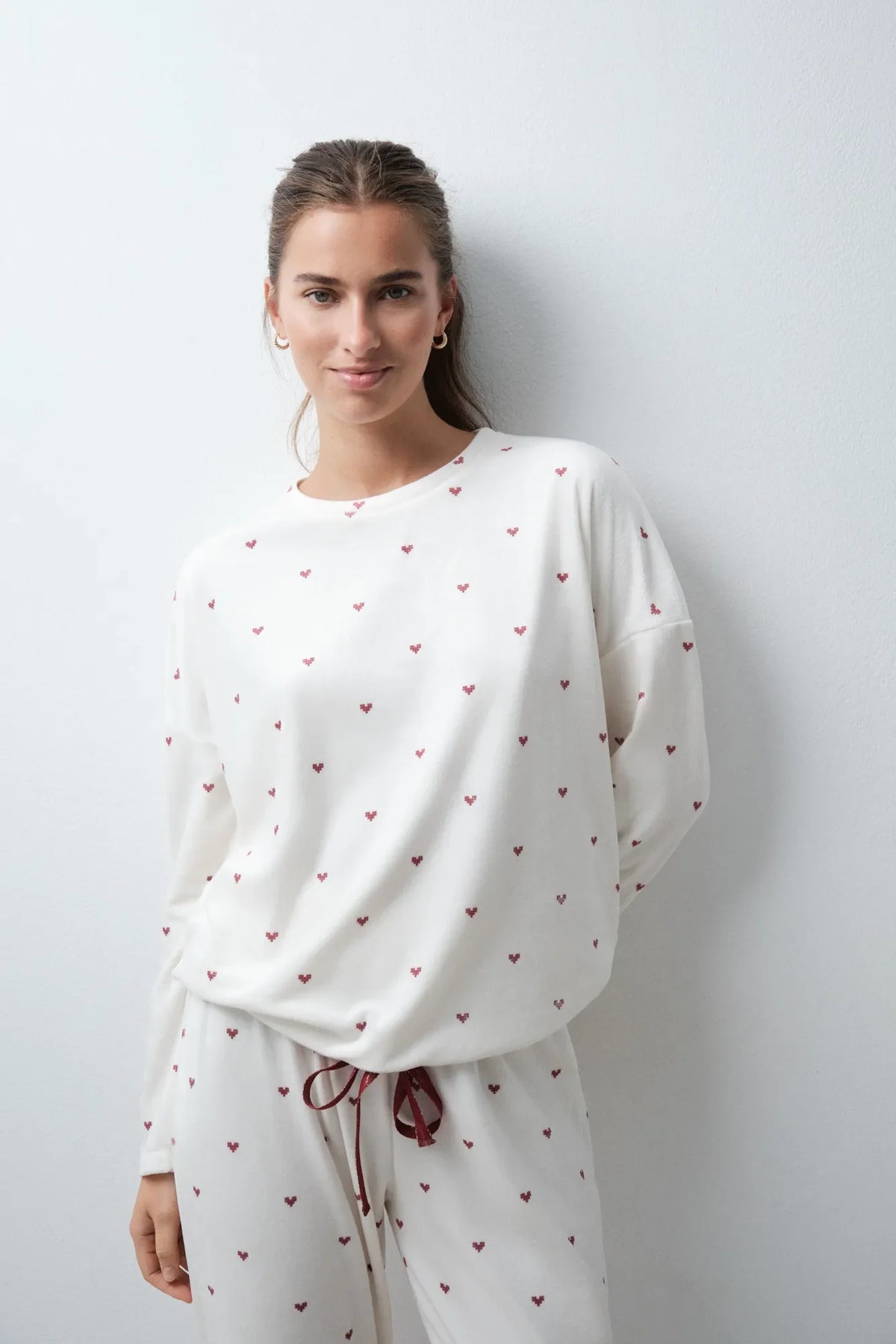 Heart Print Long Pyjamas