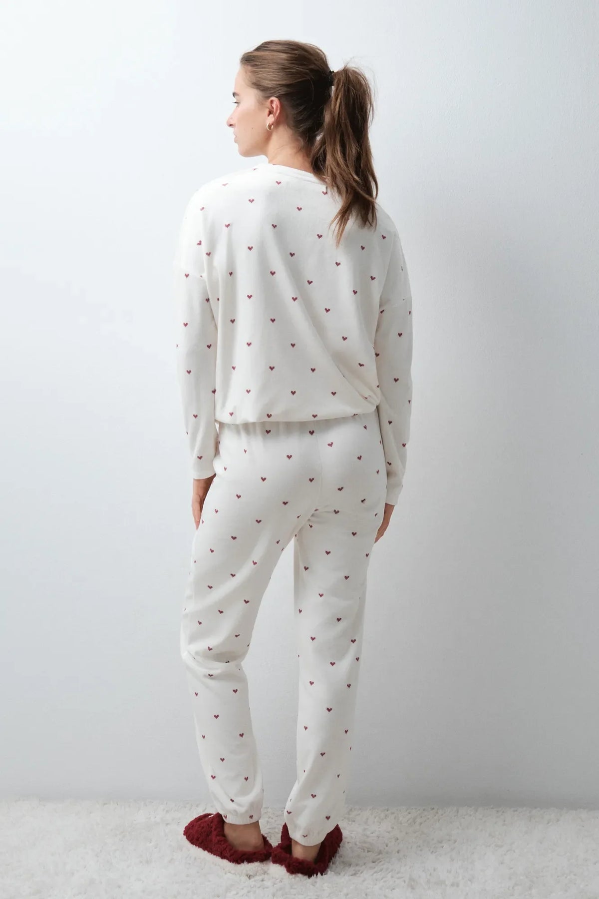 Heart Print Long Pyjamas