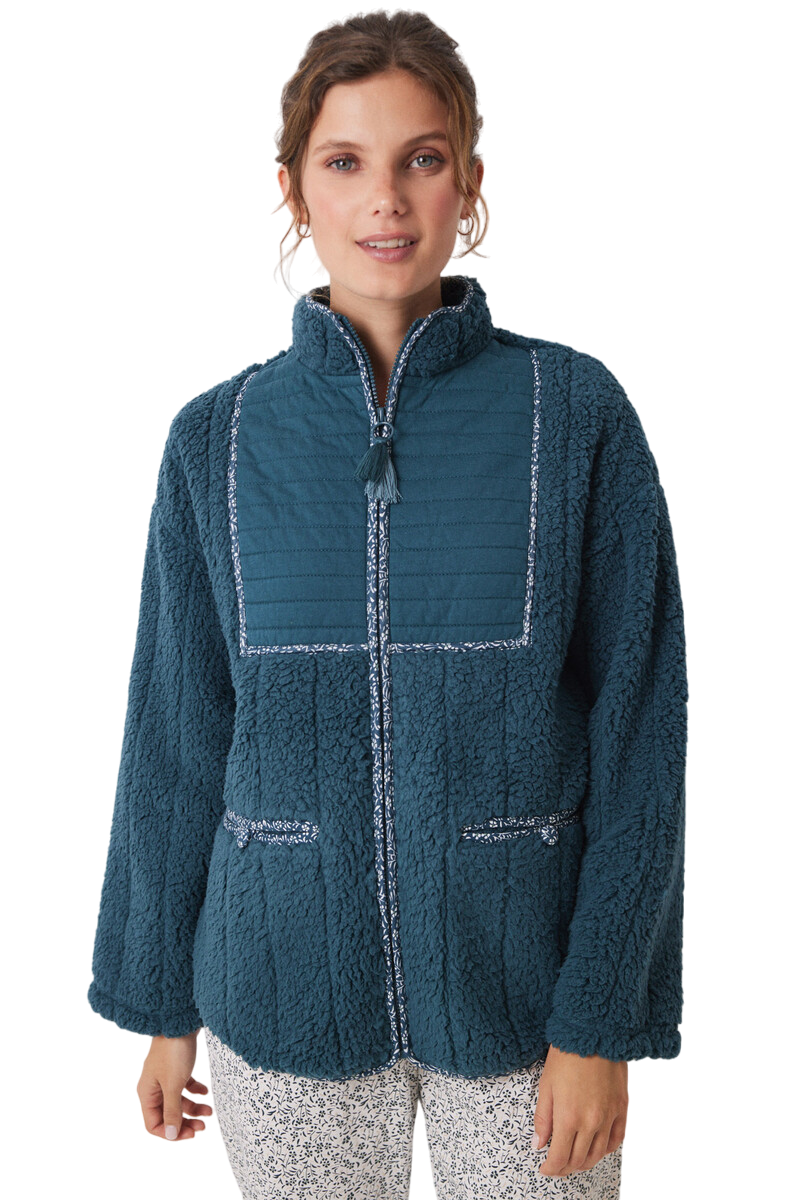 Women Secret Quilted Sheepskin Short Robe