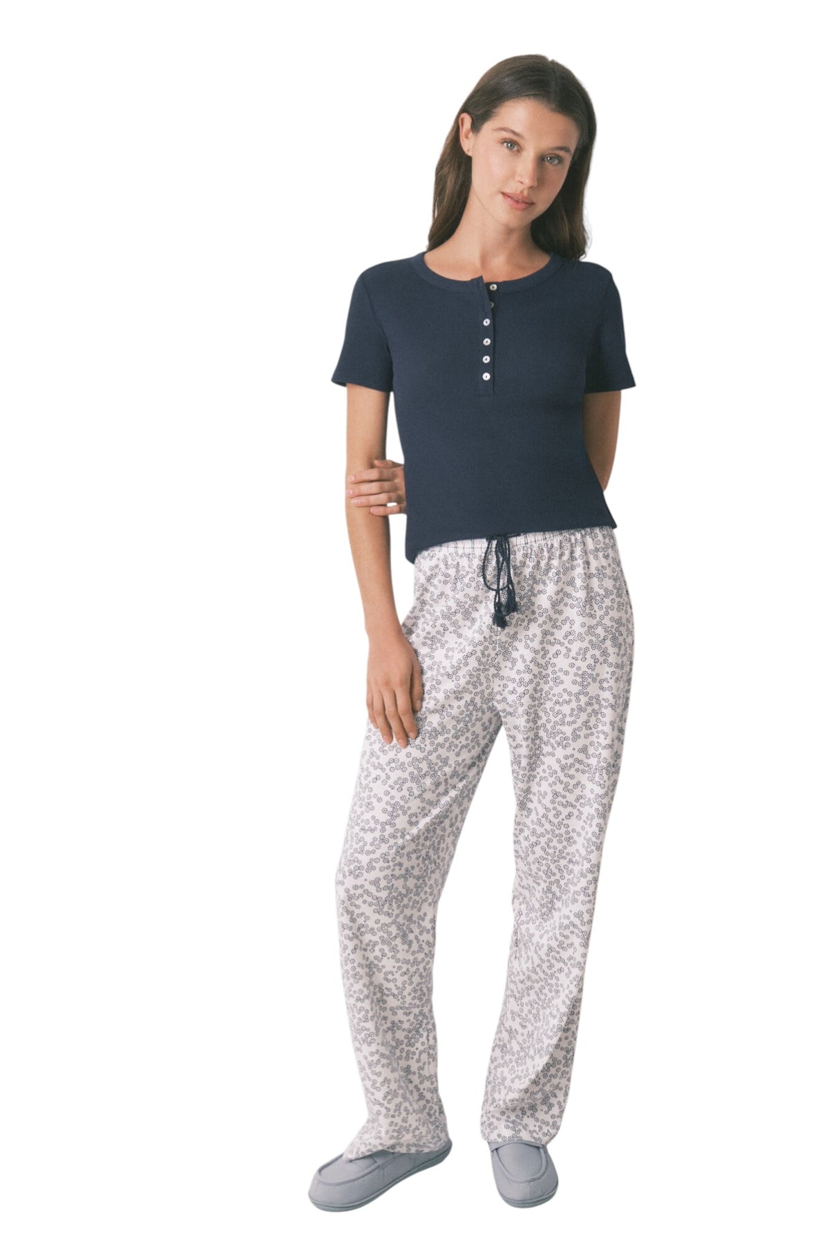 Women Secret Floral print cotton long trousers